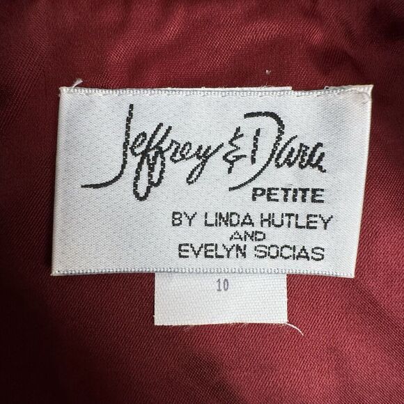 Vintage Jeffrey & Dara Womens Pointed Collar Blouse 10P Stretch Witchy Velvet - Picture 8 of 13